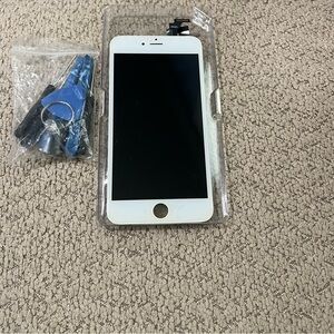 White Screen Replacement For iPhone 6 Plus Earpiece + Front Camera Assembly